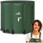 Plonos Regentonne Regenfass 650 L Mit Auslaufhahn PVC UV Best&auml;ndig 85 x 100 cm Gr&uuml;n