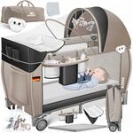 Kidiz&reg; Babybett Reisebett Kinderreisebett klappbar mit Matratze & R&auml;der...