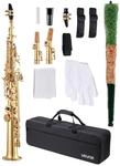 VEVOR Sopransaxophon, B-Dur, Messing-Saxophon-Anf&auml;ngerset mit Tragetasche,