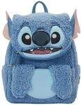 Loungefly Disney Stitch Pl&uuml;sch Sherpa Mini Rucksack, Mehrfarbig/Meereswellen...