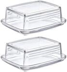 Westmark 2 Butterdosen aus Glas, L&auml;nge: 14,3 cm, Transparent, 208522E3