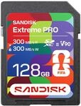 SANDISK SD UHS-II-Karte FIFA World Cup 2026 Edition 128 GB (bis zu 300 MB/s Lese- und