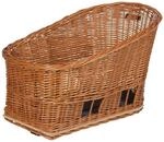 Basil Pasja Hundefahrradkorb MIK L, 38 l, Hinten, Aus handgeflochtener Weide, Inkl.