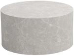 Wohnling Couchtisch MONOBLOC 60x60x30 cm in Stein-Optik Sandfarben, Design