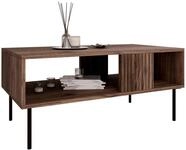 Mirjan24 Couchtisch Trigev Stylischer Kaffeetisch mit Ablagef&auml;cher, geriffelte