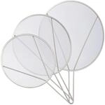 Relaxdays Spritzschutz f&uuml;r Pfannen, 3er Set, Edelstahl, Durchmesser 25 & 29 & 33 cm,