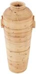 Dekorative Vase geflochtenes Rattan, Beige und Wei&szlig; nat&uuml;rlicher Stil Renun