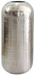 WOHNLING Dekovase Aluminium 45cm Silber - Standvase gro&szlig; - Bodenvase rund...