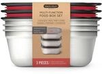 BLACK + BLUM Lunchbox Edelstahl 3er-Set, 3 &times; 600 ml, Vakuumverschluss