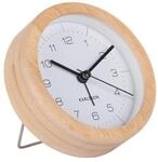 Karlsson [DL Alarm Clock Neat Bamboo Round White