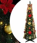 vidaXL K&uuml;nstlicher Weihnachtsbaum mit 100 LEDs Gr&uuml;n 155 cm PVC, K&uuml;nstlicher