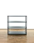 PROREGAL Kunststoffregal Big Grey Bear | Low | HxBxT 138x140x46cm | Fachlast...