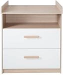 roba Wickelkommode Cabane mit abnehmbarem Aufsatz - Offenes Fach + 2 Schubladen...