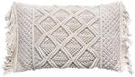 Atmosphera - Kissen Macram&eacute; 30x50 cm - Elfenbein