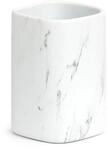 Zeller 18896, Zahnputzbecher Marmor, Keramik, wei&szlig;