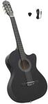 vidaXL Westerngitarre Cutaway mit Equalizer 6 Saiten Schwarz Akustische Gitarre
