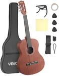 VEVOR Konzertgitarre, 900 mm, Klassikgitarren-Starterset f&uuml;r Anf&auml;nger, mit