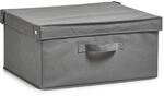 Zeller 14606 Aufbewahrungs Box mit Deckel, faltbar, Vlies, Stoff, grau, 41 x 35...