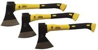 Axt Beil Spaltaxt Holzaxt 600 800 1000 g mit Fiberglasstiel 3 tlg Set