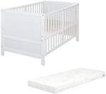 roba Babybett EASY SLEEP 70 x 140 cm inkl. Umbauecken + Matratze safe asleep...