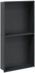 vidaXL Duschnische Mattschwarz 32x62x9 cm Edelstahl, Wandnische, Wandnische...