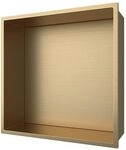 ALONI Wandnische Edelstahl Gold geb&uuml;rstet rostfrei 30,5x30,5x10 cm -