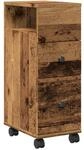 vidaXL Badschrank, Badezimmerschrank Schmal mit Rollen, Badrollwagen mit...