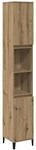 vidaXL Badschrank, Badezimmerschrank mit Stauraum, Badezimmer Hochschrank