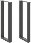 vidaXL Bartischbeine U-Form 2 STK. Anthrazit 50x(100-101) cm Stahl