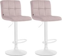 CLP Barhocker 2er Set h&ouml;henverstellbar mit Lehne Peru, Barst&uuml;hle gepolstert