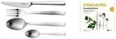 Fiskars Besteck-Set, 24-teilig, Functional Form, 6 Messer, 6 Gabeln, 6 L&ouml;ffel und 6