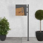 ECD Germany Standbriefkasten mit Zeitungsfach, Design Briefkasten mit Pfosten,