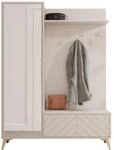 Mirjan24 Garderoben-Set Xylix 1D1K, praktische Wandgarderobe mit 7 Kleiderhaken,