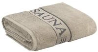 frottana Sauna &ndash; Saunatuch mit Bord&uuml;re 80 x 200 cm aus 100% Baumwolle, cashmere