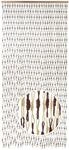 Kobolo T&uuml;rvorhang Knots, Papiervorhang, 100x220 cm, 55 Str&auml;nge, braun/beige,