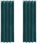 vidaXL Verdunkelungsvorh&auml;nge 2 pcs Dunkelgr&uuml;n 140 x 260 cm Samt, Stilvolle...