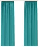 Bestlivings Dekoschal Ellen 2er Pack inkl. Raffhalter (140x245cm / T&uuml;rkis)...