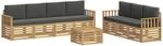 vidaXL Sofagarnituren Massivholz Akazie, Garten, modernes Outdoor-Sofa Set,...