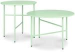 bomoe 2er Set Beistelltisch Outdoor Gartentisch Rund Kratzfeste Oberfl&auml;che -