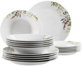 M&auml;ser Herbal Garden, Tellerset f&uuml;r 4 Personen mit detailliertem Blumendekor,