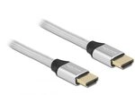 Delock Ultra High Speed HDMI Kabel 48 Gbps 8K 60 Hz Silber 2 m Zertifiziert