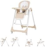 Chipolino Kinderhochstuhl 2 in 1 Milk Shake, verstellbar, Babyschaukel, R&auml;der,