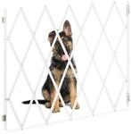 Relaxdays Hundeabsperrgitter, ausziehbar bis 130 cm, 87,5-100 cm hoch, Bambus, Hunde