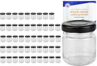 MamboCat 50er Set Rundgl&auml;ser 53 ml Deckelfarbe schwarz TO 43 inkl. Diamant
