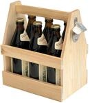 DanDiBo Flaschentr&auml;ger 6 Flaschen Holz Biertr&auml;ger mit Flaschen&ouml;ffner 93945