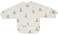 Jollein 029-869-66095 wasserdichtes L&auml;tzchen mit &Auml;rmeln Teddyb&auml;r wei&szlig;