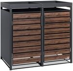 Zelsius M&uuml;lltonnenbox 2 Tonnen mit Pflanzdach | (B) 132 x (T) 80 x (H) 124 cm 