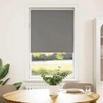 vidaXL Verdunkelungsrollo Grau 65x130 cm Stoffbreite 60,7 cm Polyester, Rollo,