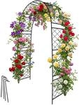 Relaxdays Rosenbogen Metall, Torbogen Garten, HBT: 240 x 140 x 50 cm, Stabiler
