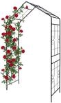 Relaxdays Rosenbogen, Metall, Torbogen Garten, HxBxT: 240 x 143 x 43 cm, Stabiler